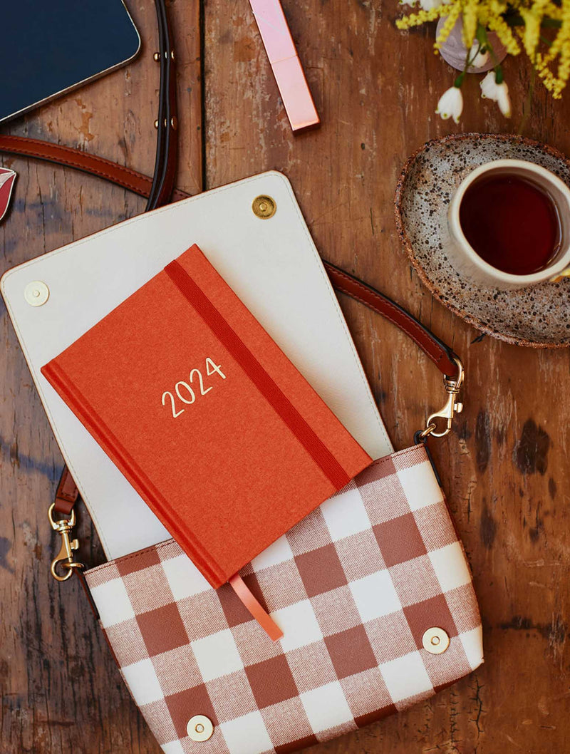 Write To Me 2024 Pocket Planner Diary — Apricot