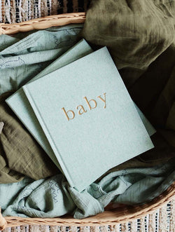 Write to Me 'First Year of You' Baby Journal in Seafoam