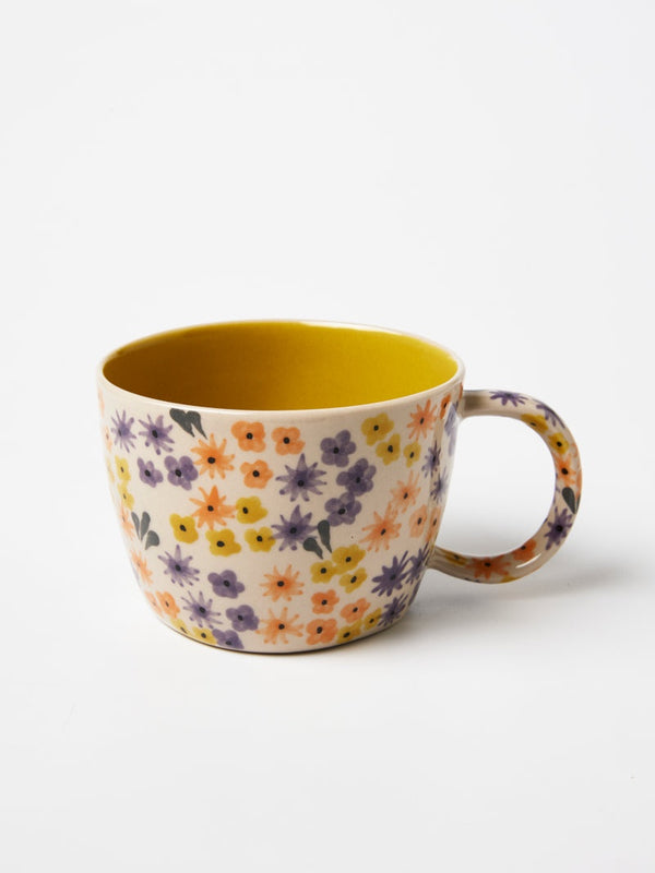 Jones and Co Ditsy Chartreuse Mug