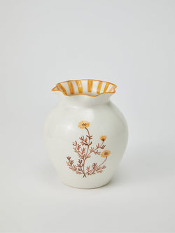 Jones and Co Blossom Squat Mustard Vase