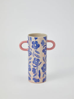 Jones and Co Griffe Blue Floral Bud Vase
