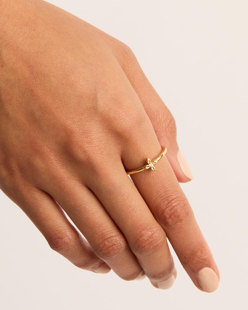 by charlotte 18k Gold Vermeil Live in Light Ring