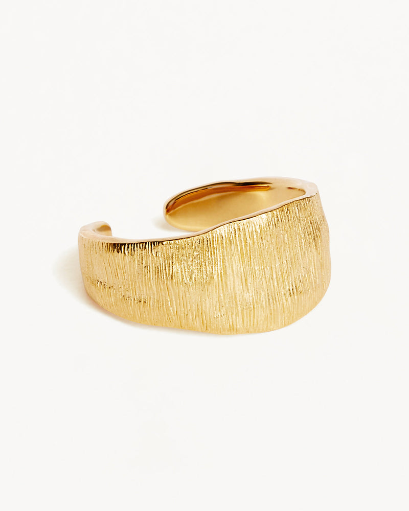 By Charlotte 18k Gold Vermeil Woven Light Ring