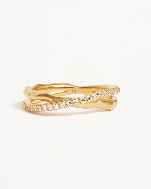 by charlotte 18k Gold Vermeil Entwined Hearts Ring