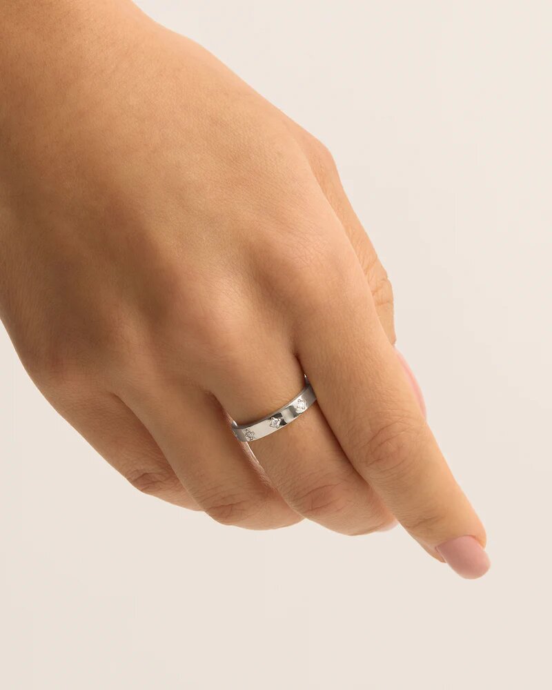 By Charlotte Sterling Silver Live in Love Ring