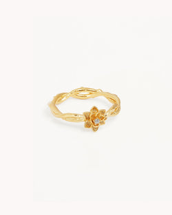 by charlotte 18k Gold Vermeil Bloom Within Lotus Ring