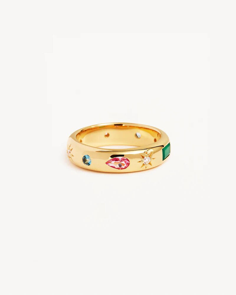 by charlotte 18k Gold Vermeil Connect to the Universe Ring