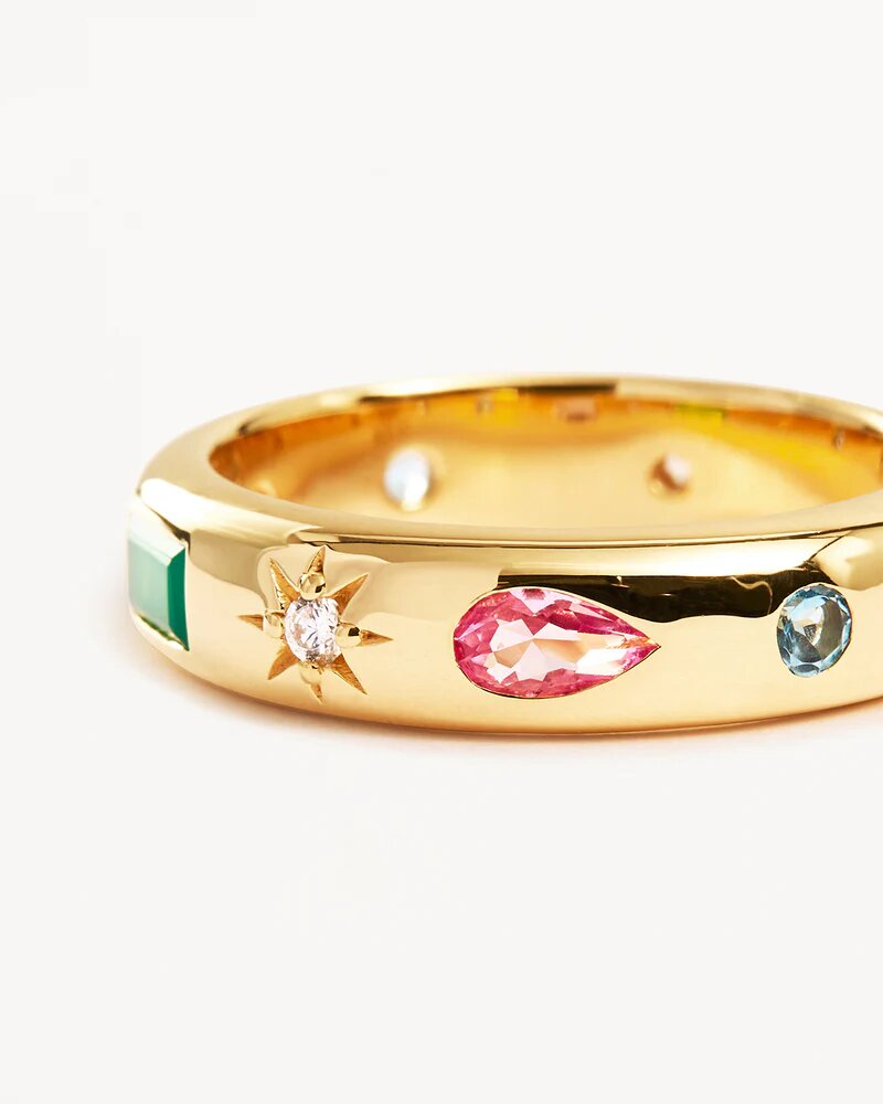 by charlotte 18k Gold Vermeil Connect to the Universe Ring