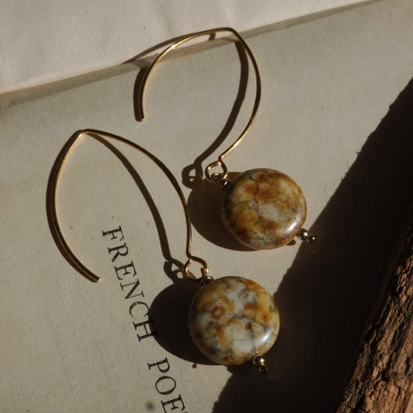 Paird River Stone Glass Earrings