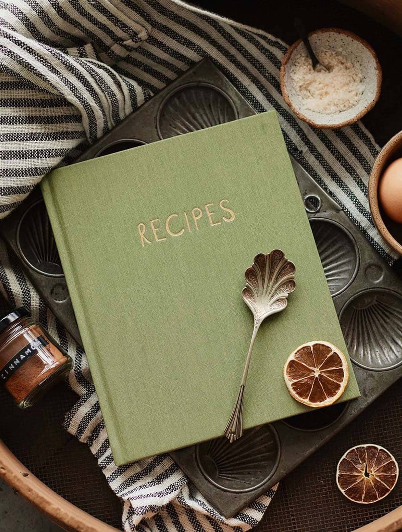 Write to Me 'Recipes' Journal in Olive