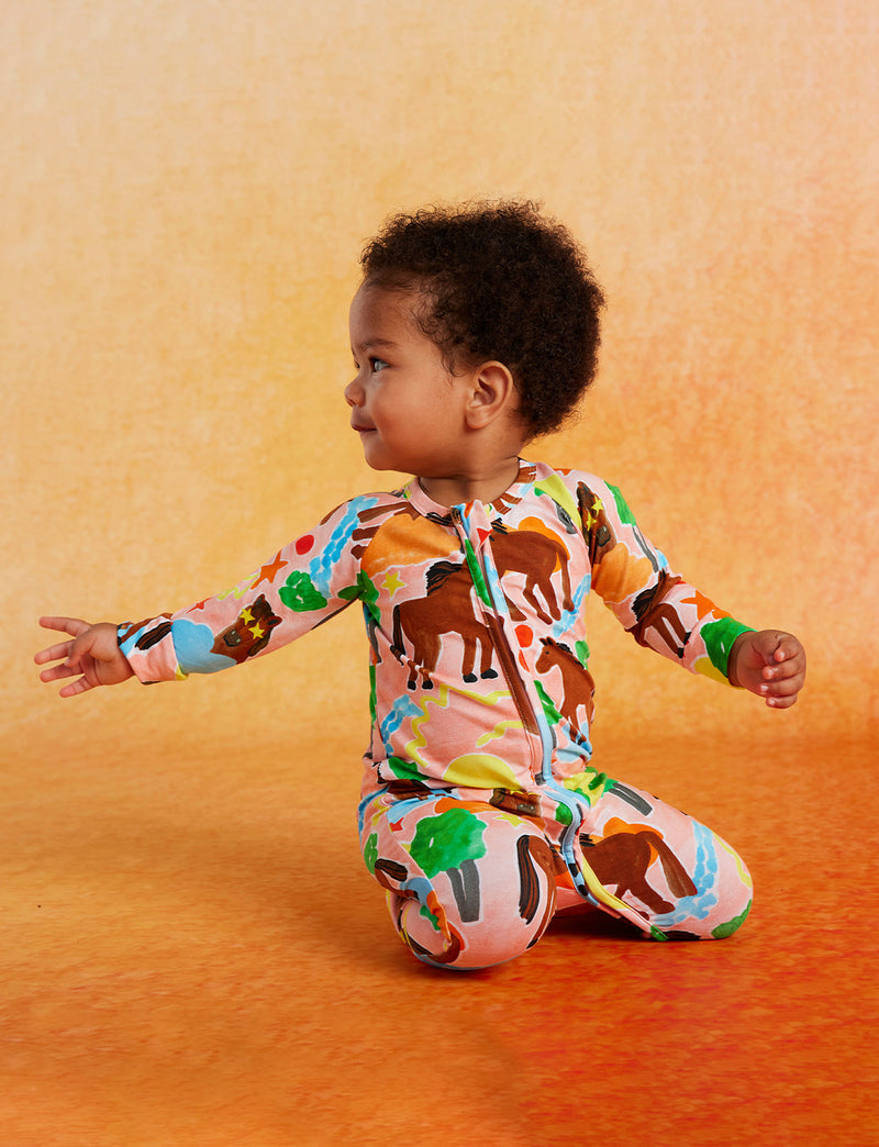 Halcyon Nights 'Giddy Up' Long Sleeve Romper