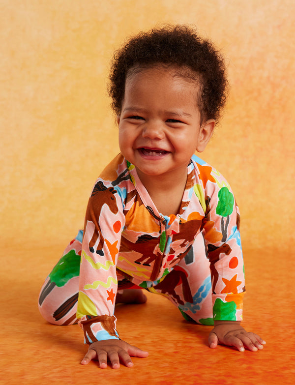Halcyon Nights 'Giddy Up' Long Sleeve Romper