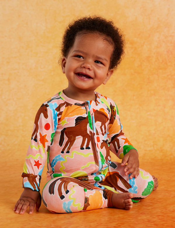 Halcyon Nights 'Giddy Up' Long Sleeve Romper
