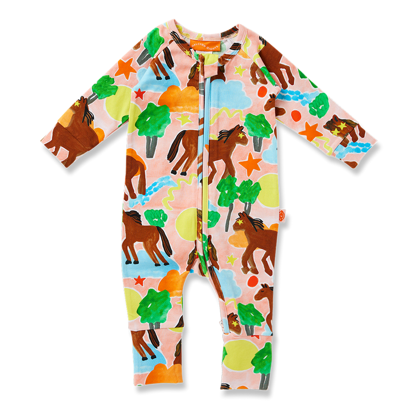 Halcyon Nights 'Giddy Up' Long Sleeve Romper