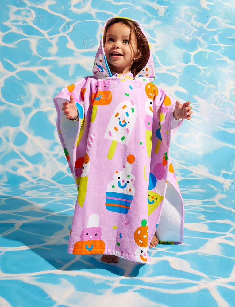 Halcyon Nights Kids  Hooded Towel 'Sundae Fun Day'