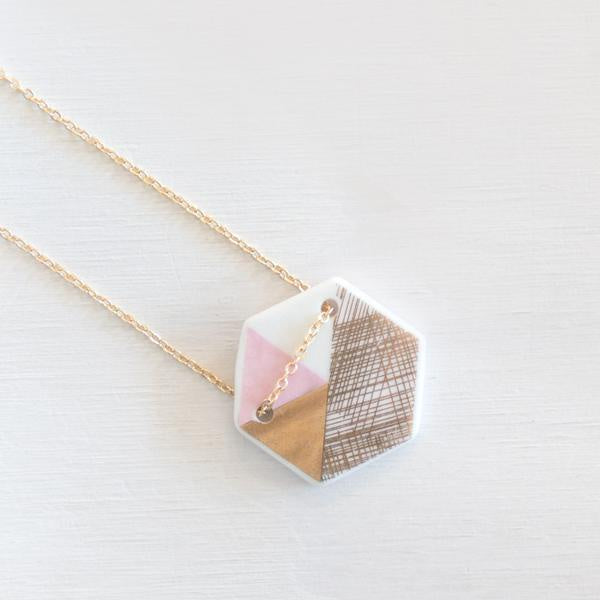 Buy LoveHate Porcelain Hex Necklace - at Quirk Collective Online