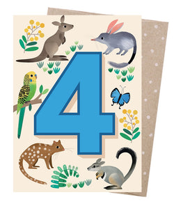 Earth Greetings '4th Birthday Friendly Forest' Greeting Card