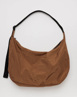 Baggu Large Nylon Crescent Bag in Brown