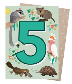 Earth Greetings '5th Birthday Nature Play' Greeting Card