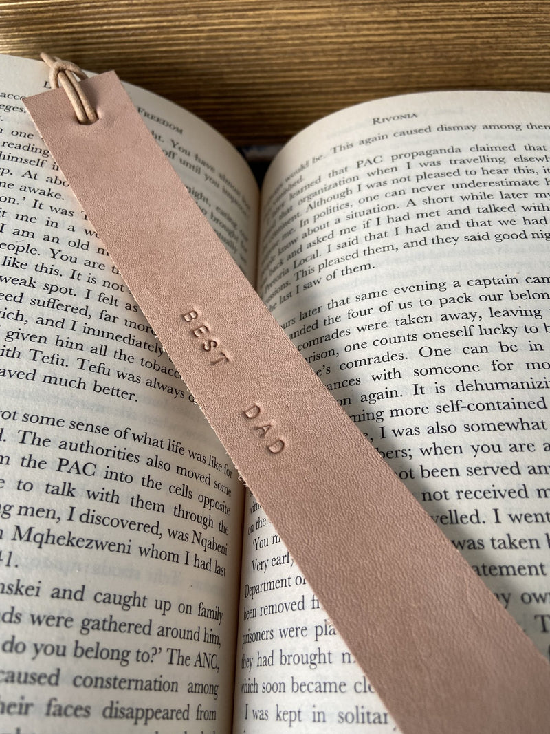 House of Sam Leather Bookmark - 'Best Dad'
