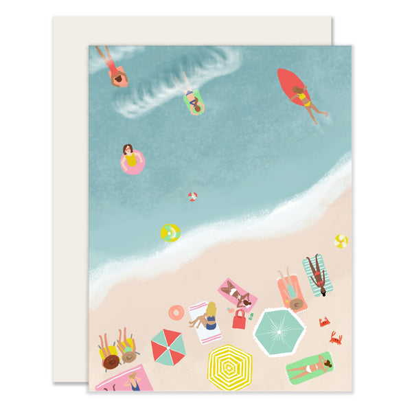 Slightly Stationery 'Beach Scene' Card