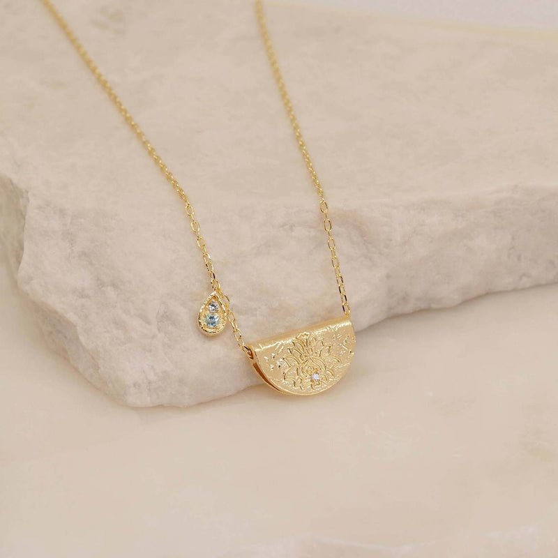 By Charlotte March Birthstone 'Calm Your Soul' Necklace