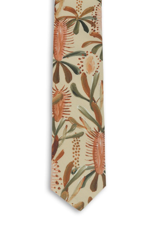 Peggy and Finn 'Grass Tree Nude' Cotton Tie