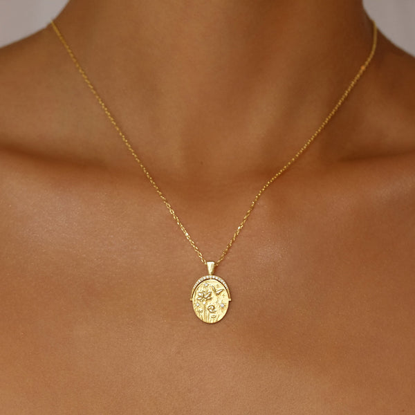 By Charlotte Everything You Are Is Enough Small Necklace in Gold Vermeil