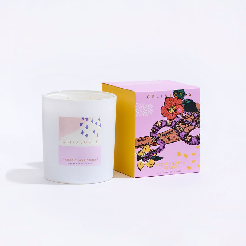 Celia Loves 'Lychee + Guava Sorbet' Candle