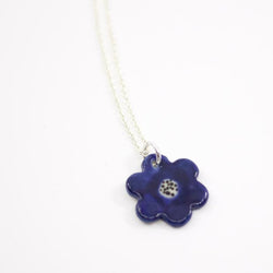 Shuh Lee Flower Blue Necklace
