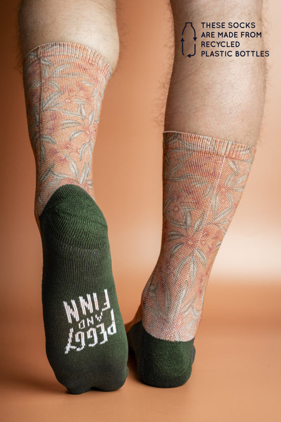 Peggy and Finn 'Flowering Gum' Terracotta Socks