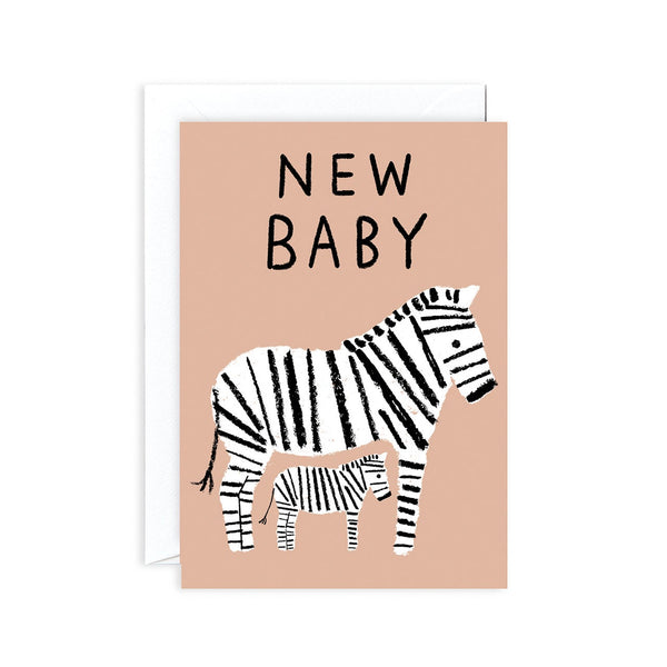 Wrap 'New Baby Zebras' Greeting Card