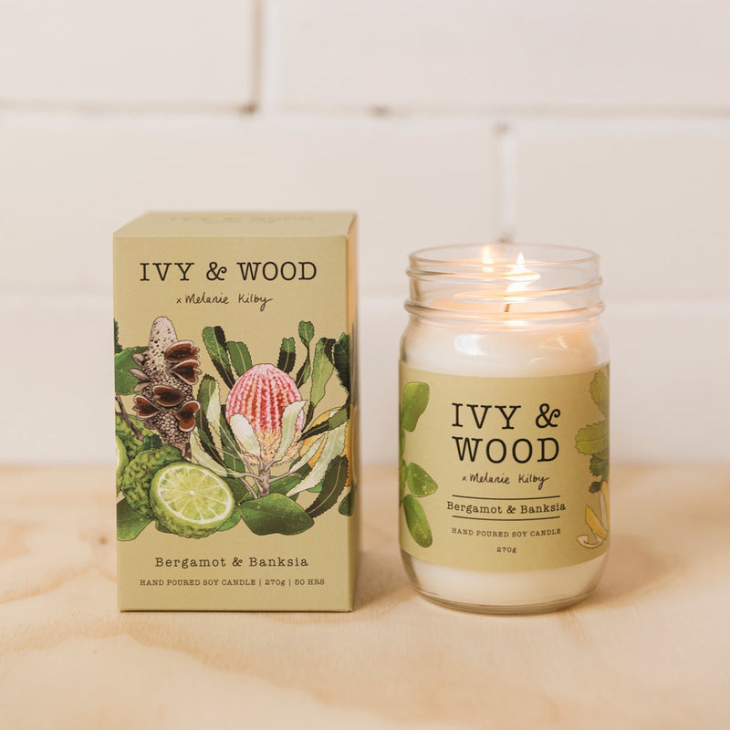 Ivy & Wood Bergamot & Banksia Candle