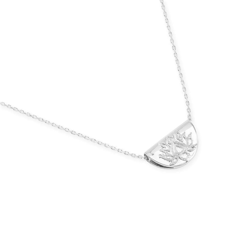 By Charlotte Lotus Short Necklace in Sterling Silver