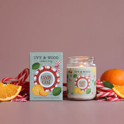 Ivy & Wood Candy Cane Candle