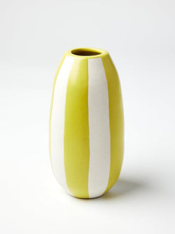 Jones and Co Dose Vase in Citron Stripe
