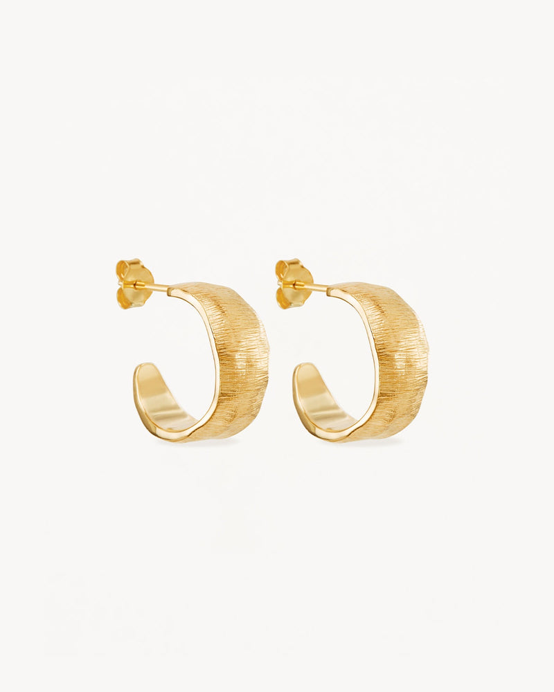 by charlotte 18k Gold Vermeil Woven Light Hoops