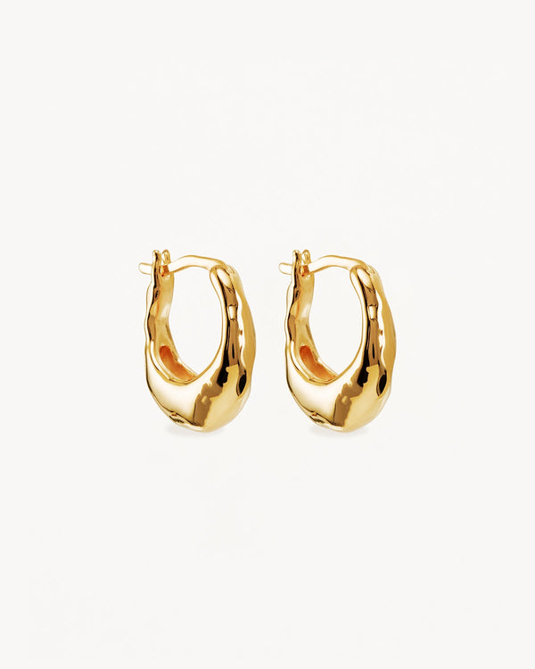 By Charlotte 18k Gold Vermeil Radiant Energy Small Hoops