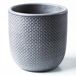 Jones and Co Small Tweed Pot in Charcoal