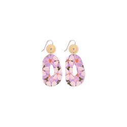 Moe Moe x Kelsie Rose Floating Florals Organic Oval Drop Earrings