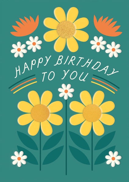 Ohh Deer 'Floral Birthday' Card