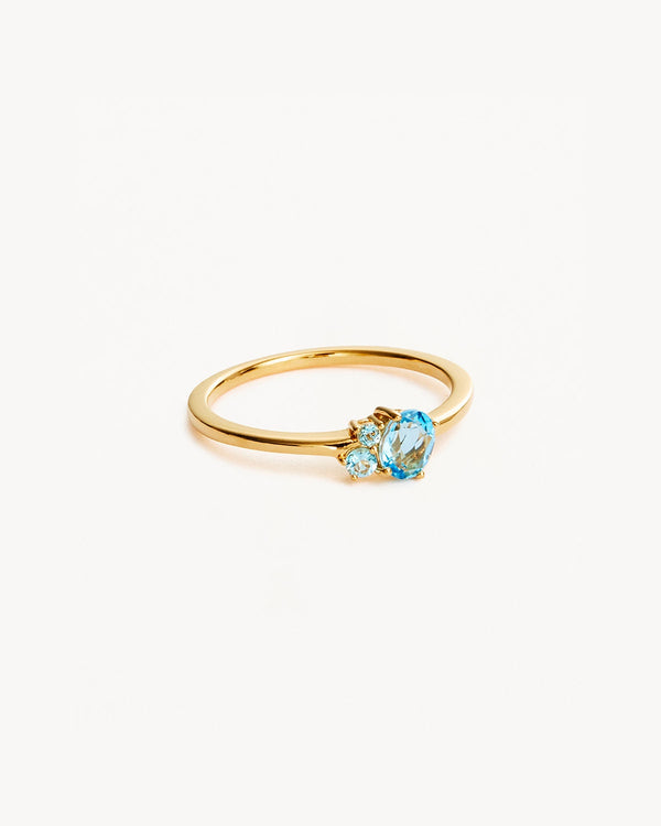 By Charlotte Kindred Birthstone Ring in Gold Vermeil — March